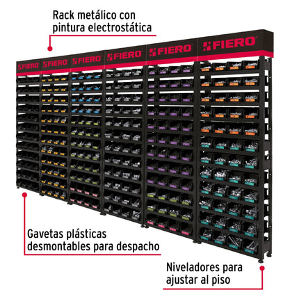 Rack modular con tornillos, 288 gavetas (R-TOR-6)