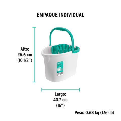 Cubeta plástica con exprimidor, 8L KLINTEK | CUBE-8E | 55961