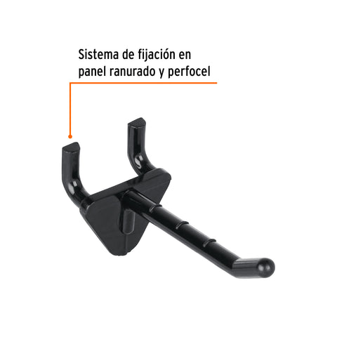 Gancho de plástico para perfocel y para ranurado, 2', Truper | GA-2P | 55962