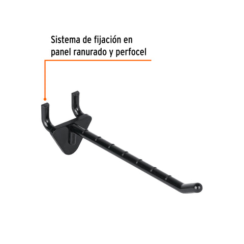 Gancho de plástico para perfocel y para ranurado, 4', Truper | GA-4P | 55963