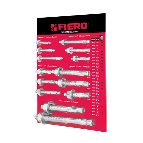 Exhibidor FIERO de taquetes arpón | EXF-ARP | 55973