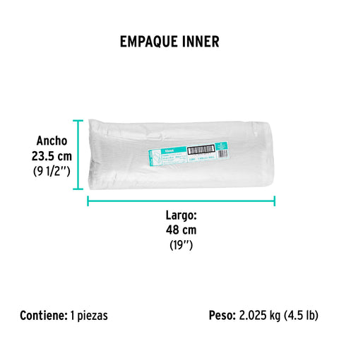 Rollo de 25 m de franela blanca de algodón, KLINTEK | FRA-25B | 56023