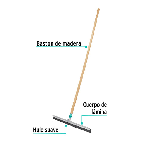 Jalador con base de lámina de 50 cm, con bastón de madera | JALI-50A | 57016