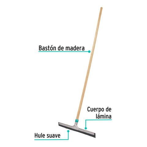 Jalador con base de lámina de 40 cm, con bastón de madera | JALI-40A | 57018