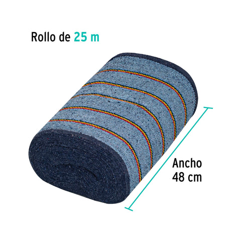 Rollo de 25 m de jerga sarga gruesa azul, KLINTEK | JER-25A | 57058