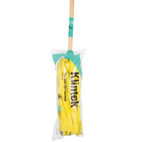 Trapeador de microfibra lisa, bastón de 120 cm, KLINTEK | MECH-185S | 57075