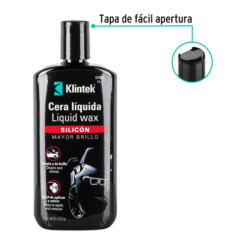 Cera líquida de silicón para auto, 473 ml, KLINTEK | EA-31 | 57088