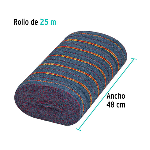 Rollo de 25 m de jerga plana gris, KLINTEK | JER-25GP | 57102