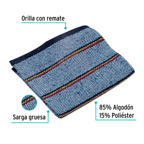 Jerga azul sarga gruesa de 1 m x 48 cm, KLINTEK | JER-1A | 57104