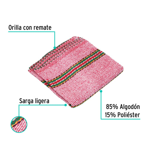 Jerga sarga ligera de 1 m x 48 cm roja, KLINTEK | JER-1RL | 57105
