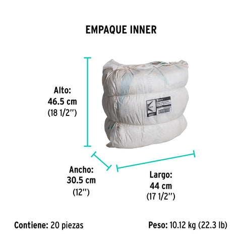 Bolsa de 1/2 kg de estopa extra fina, color crema, KLINTEK | ESTO-2C | 58007