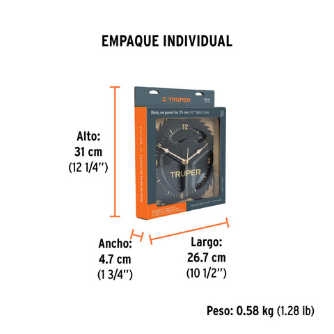 Reloj de pared, Truper | RE-PA | 60073