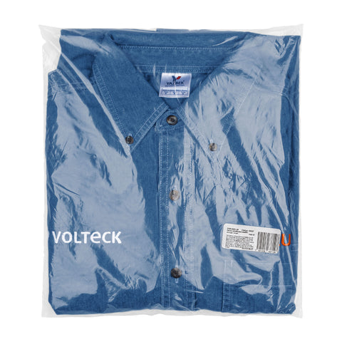Camisa de mezclilla manga larga para hombre, M, Truper | CAM-MEZ-LM | 60337