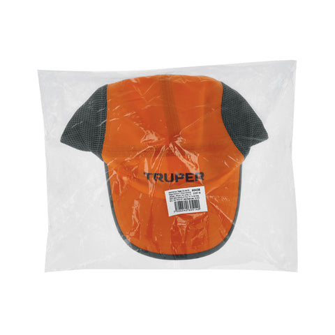 Gorra color naranja, 100% poliéster, Truper | GORT-N | 60438