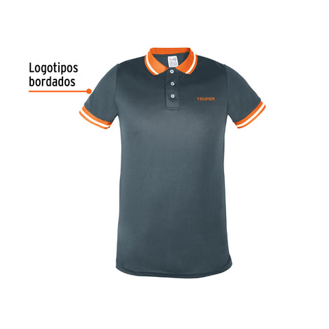 Playera polo performance para hombre, gris, M, Truper | DRY-GC-M | 61082