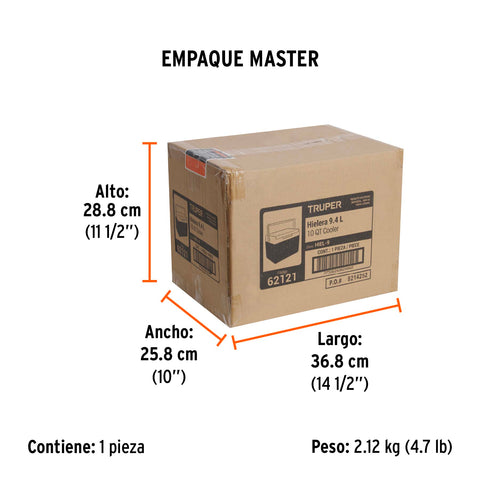 Hielera de 9.4 L, Truper | HIEL-9 | 62121
