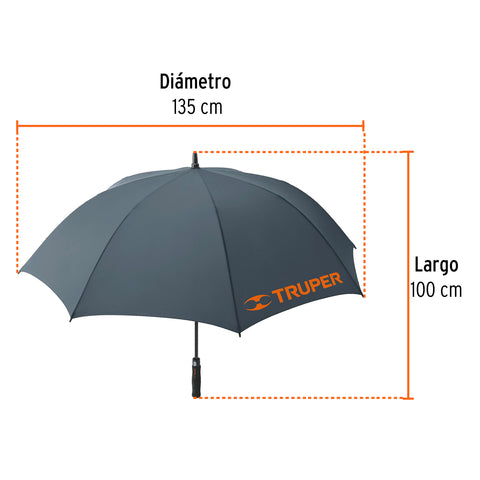 Paraguas de 135 cm, Truper | PARAG-130 | 65012
