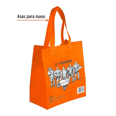 Bolsa ecológica naranja de 30 x 34 cm, Truper | BOEC-30X34 | 65013