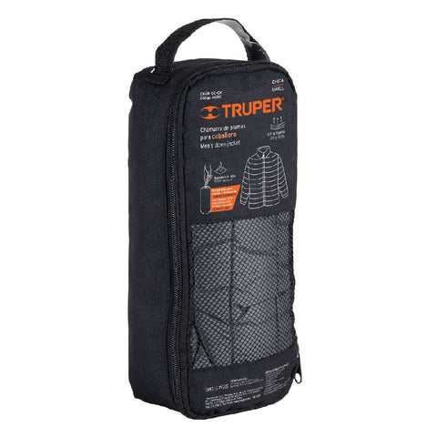 Chamarra de plumas ligera para hombre, gris, CH, TRUPER | CHAM-GC-CH | 66000