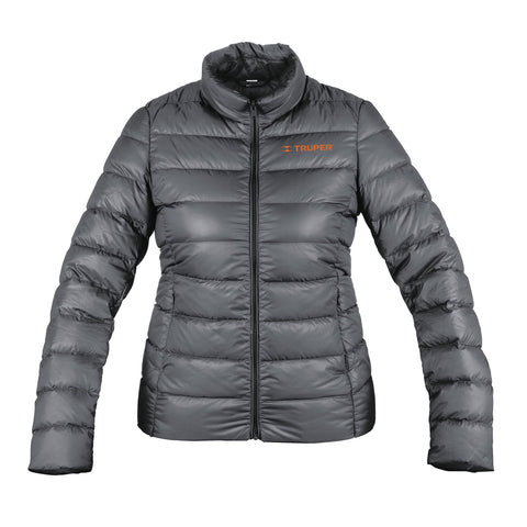 Chamarra de plumas ligera para mujer, gris, M, TRUPER | CHAM-GD-M | 66005