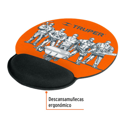 Mouse pad ergonómico de gel, Truper | MPAD-20 | 67017