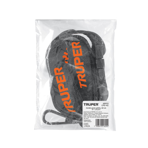 Cordón porta gafete o credencial de 42 cm, TRUPER | CPG-42 | 68013