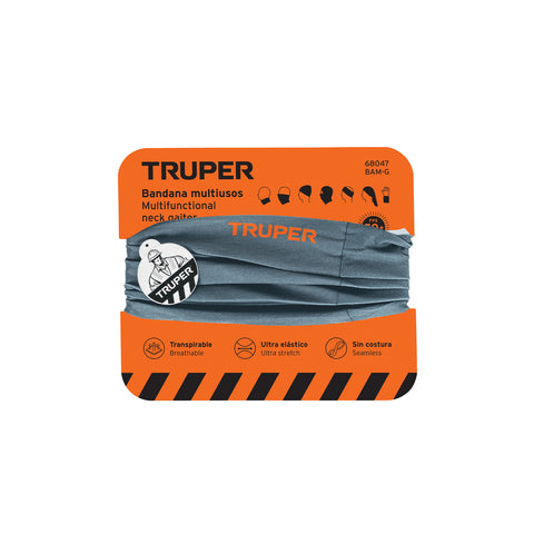 Bandana multiuso gris, TRUPER | BAM-G | 68047