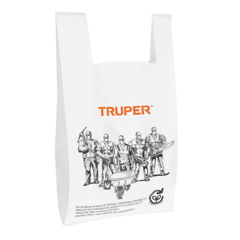 100 bolsas plásticas biodegradables de 34 x 60 cm, Truper | BOP-60 | 68054