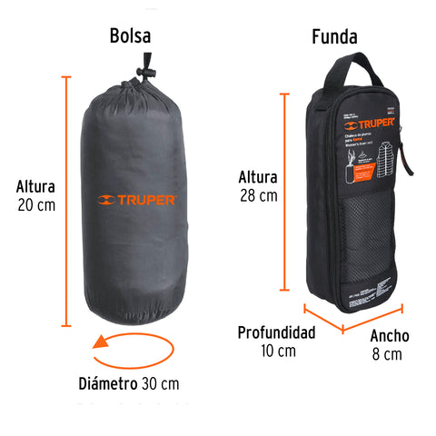 Chaleco de plumas ligero para mujer, gris, CH, TRUPER | CHA-GD-C | 69993