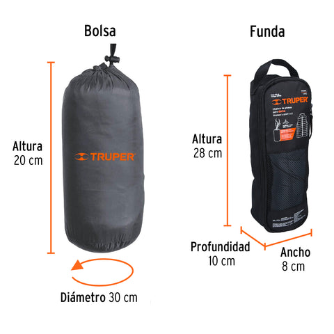 Chaleco de plumas ligero para mujer, gris, G, TRUPER | CHA-GD-G | 69995