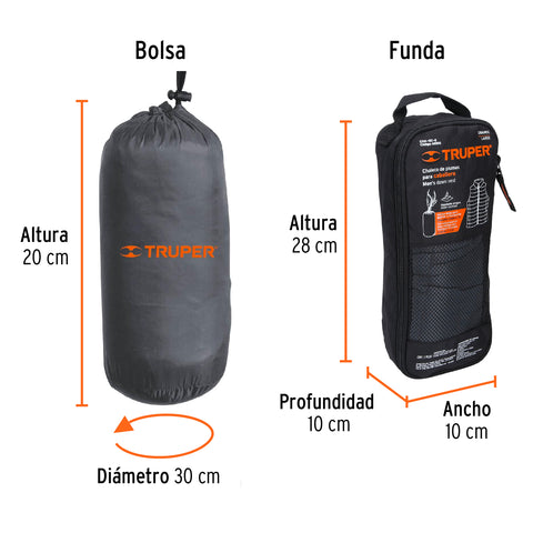 Chaleco de plumas ligero para hombre, gris, G, TRUPER | CHA-GC-G | 69998