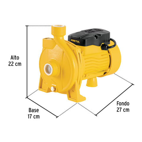 Bomba centrífuga para agua modelo europeo, 1/2 HP, PRETUL | BOAC-1/2P | 20172