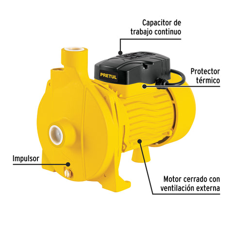 Bomba centrífuga para agua modelo europeo, 3/4 HP, PRETUL | BOAC-3/4P | 20173