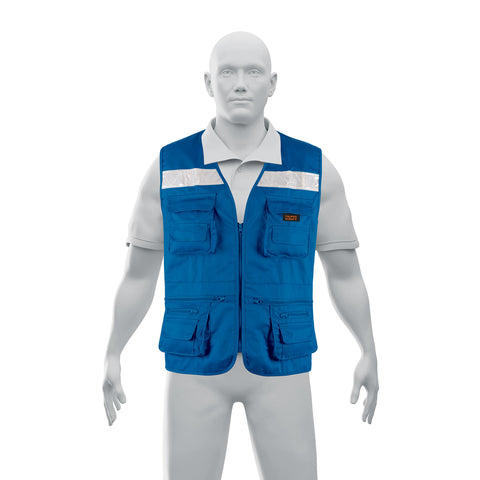 Chaleco brigadista reforzado, azul rey, M, TRUPER EXPERT | CHS-950AR-M | 104168
