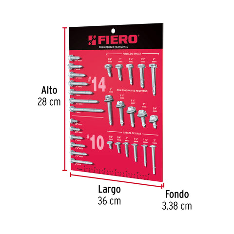 Exhibidor de pijas cabeza hexagonal, FIERO | EXF-PHEX | 56016