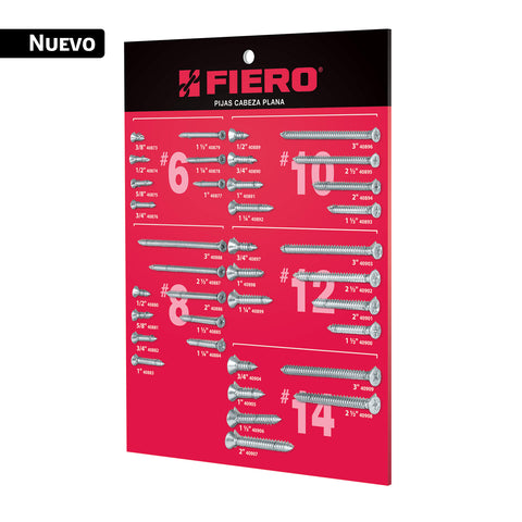 Exhibidor de pijas cabeza plana, FIERO | EXF-PLA | 56015