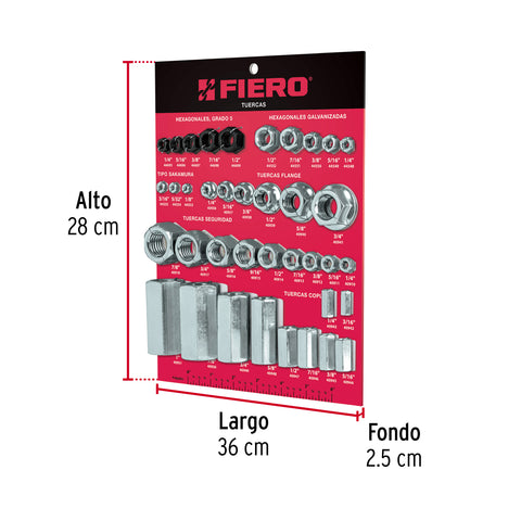 Exhibidor de tuercas, FIERO | EXF-TUE | 56018