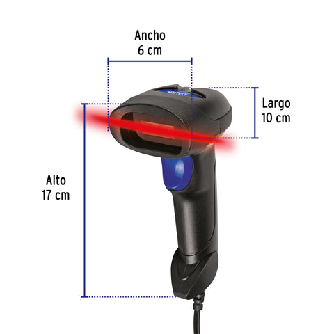 Lector de código de barras 2D, inalámbrico, VOLTECK | PDV-21L | 44196