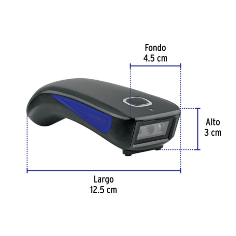 Lector de código de barras 2D, bluetooth, VOLTECK | PDV-22L | 44197