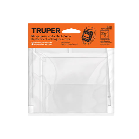 Bolsa con 2 micas para careta CAREL-13 (2025), TRUPER | REP-CAREL-13-1 | 104440