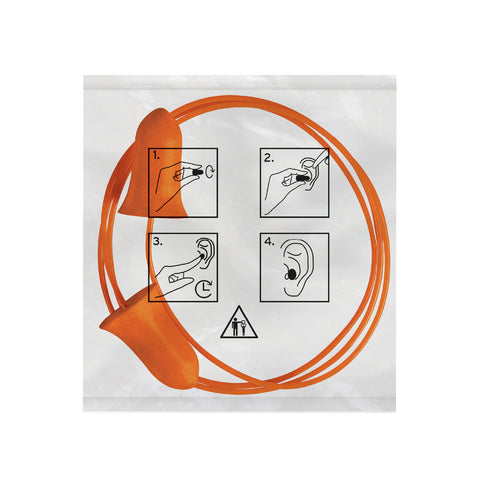 Tapón auditivo desechable de espuma con cordón, 100 pz | TAC-100 | 104116