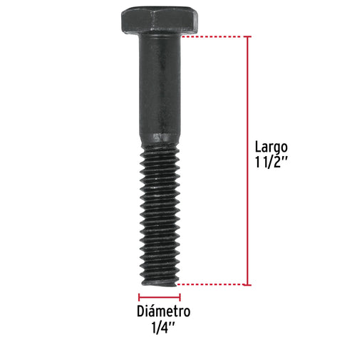 Bolsa con 80 tornillos 1/4' x 1-1/2' acero grado 5, FIERO | TOR5-1/4X1-1/2 | 44767