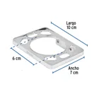 Portavaso cepillero, metálico, cromo, BASIC 3