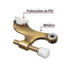 Tope de puerta para bisagra, acabado latón antiguo, HERMEX 2