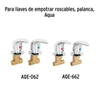 Juego de manerales de palanca para regadera, satín, AQUA 4