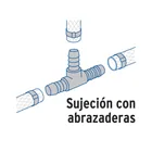 Tee inserción macho latón 1' para manguera, FOSET 3