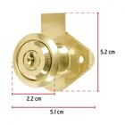 Cerradura para mueble, modelo 21, latón, HERMEX BASIC 3