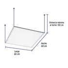 Panel LED 45W 4000K, 60x60 cm, empotrable/colgante VOLTECK 3