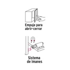 Pistón Magnético para puerta / cajón, negro. HERMEX 4