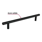 Jaladera de acero, 192mm, línea Cilindro, negro, HERMEX 2